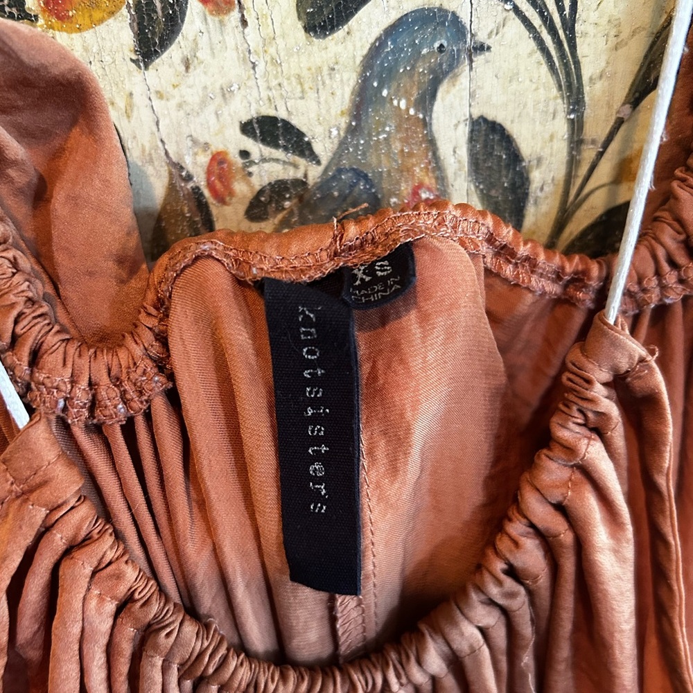 Copper flowy maxi dress - Picture 2 of 3